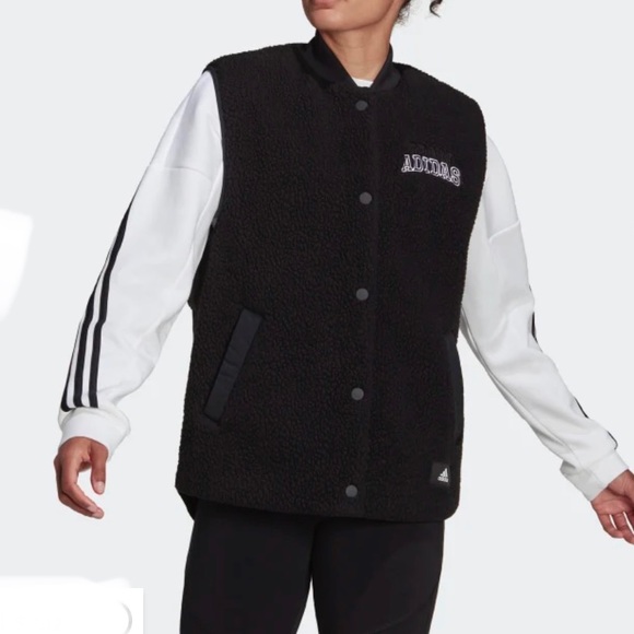 adidas Jackets & Coats Adidas Sportswear Womens Sherpa Snap Front